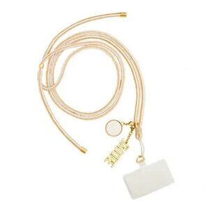 DIOR Phone Ring / Strap Gold & White Rope Lanyard with J'ADORE Charms